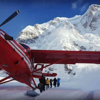 a airplane that is covered in snow