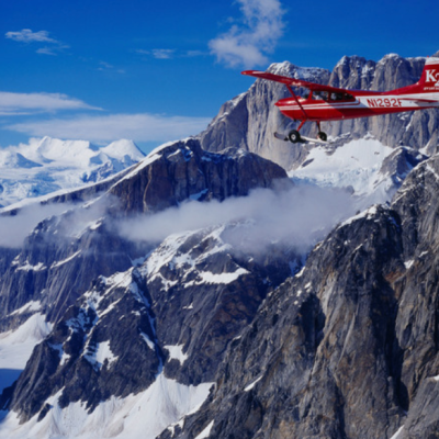 a view of a snow covered mountain