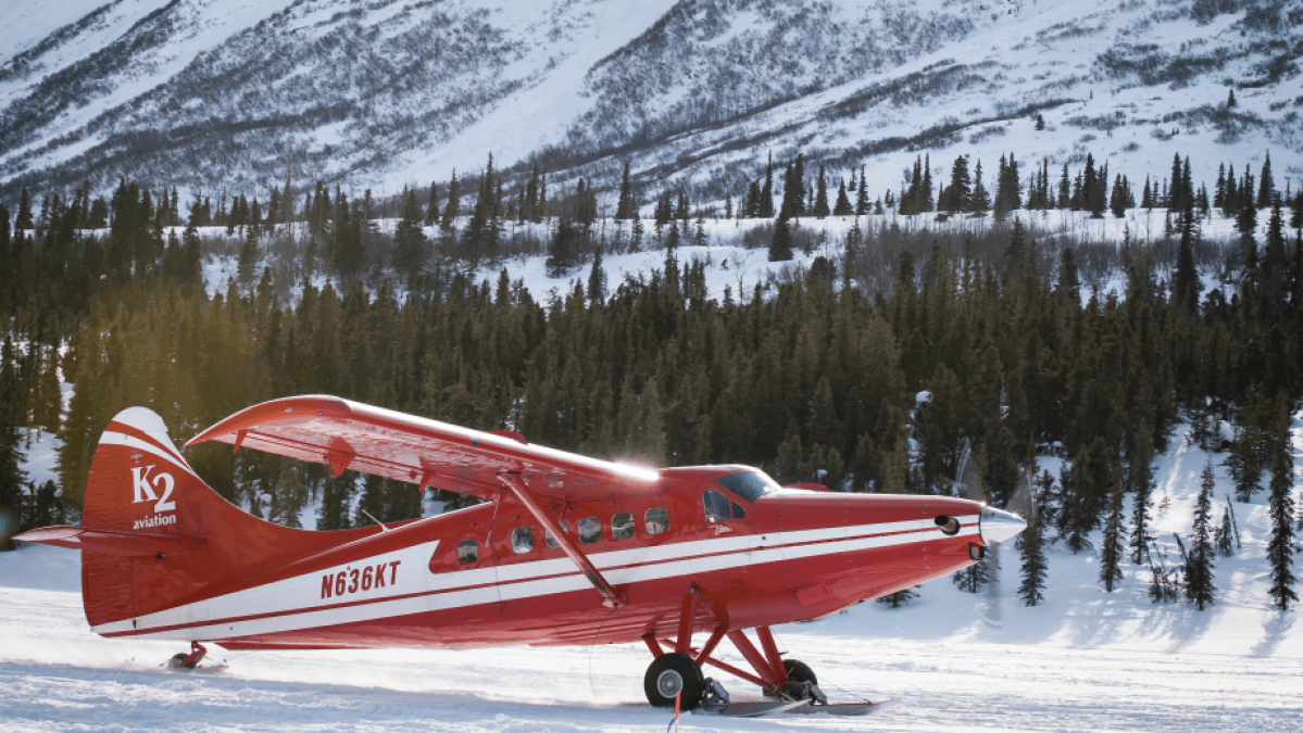 a airplane that is covered in snow