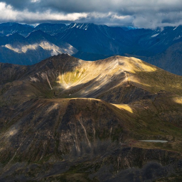 a view of a snow covered mountain
